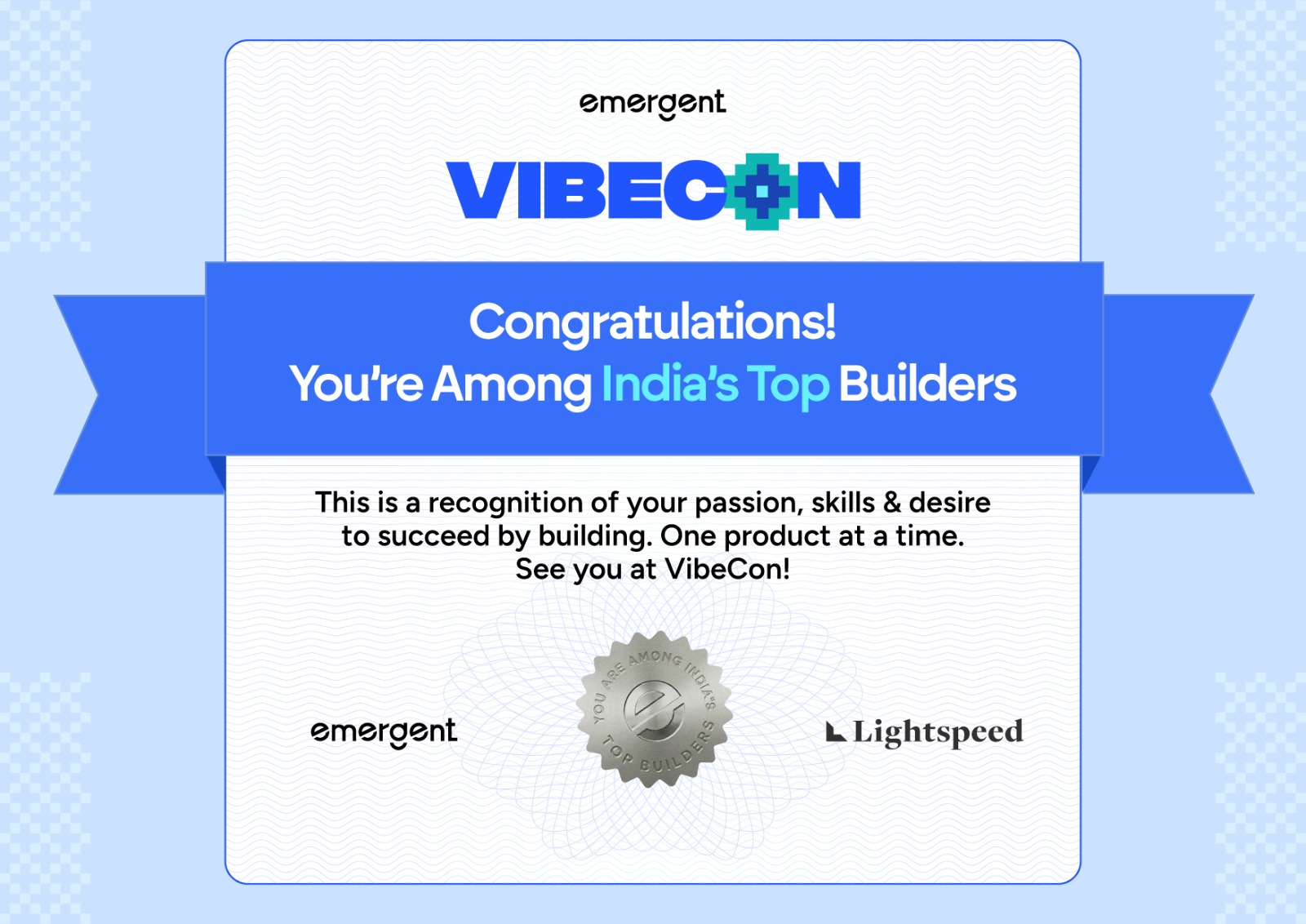 Selected for VibeCon - A Proud Milestone for Everyone Building With Us